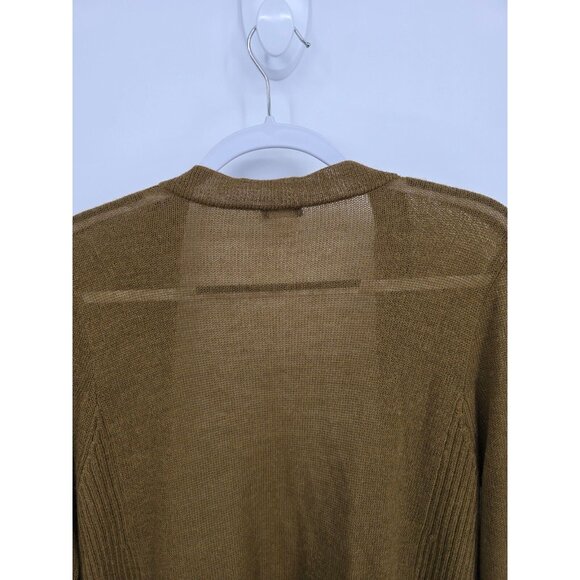 Women's Open Front Cardigan Sweater - Tan - Picture 8 of 11